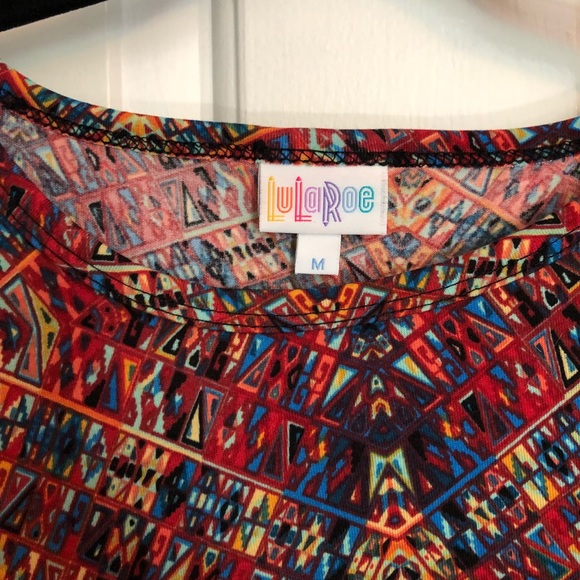 Multi colored lularoe Julia dress - Picture 2 of 5